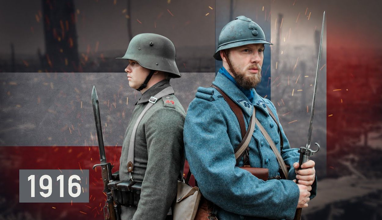 一战 - 1916 年凡尔登战役 德国和法国士兵的装备比较