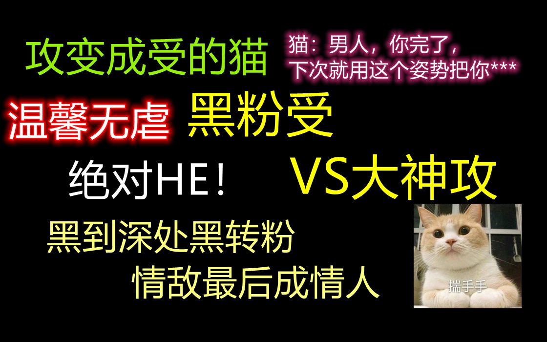 【原耽小说推文】变猫大神攻VS可爱黑粉受 HE/年下/甜文哔哩哔哩bilibili