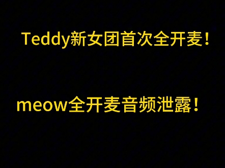 Teddy新女团全开麦练习室偷录音频爆光!哔哩哔哩bilibili