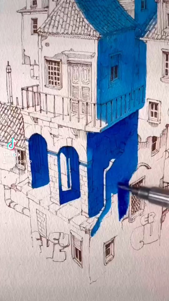 复古式移动城堡绘画,来体会一下浮空城堡的冲击