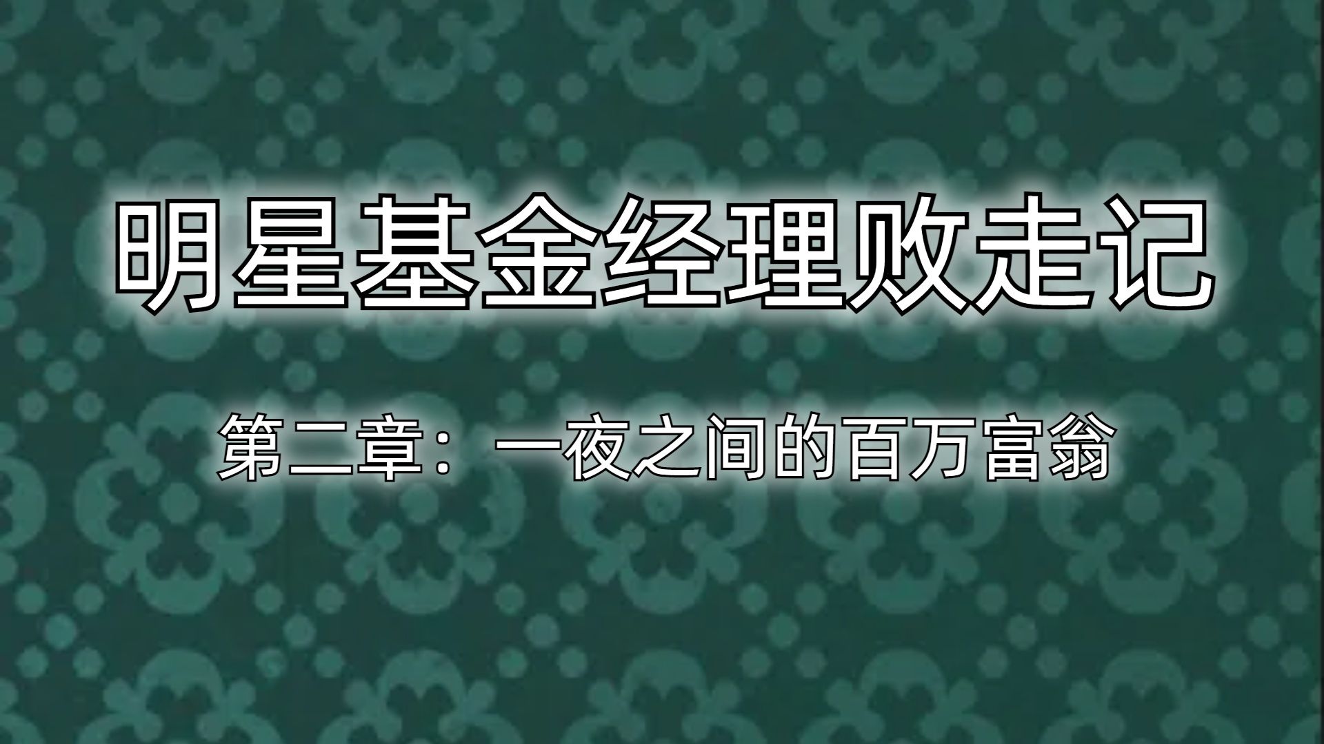 明星基金经理败走记(第2章)一夜之间的百万富翁哔哩哔哩bilibili