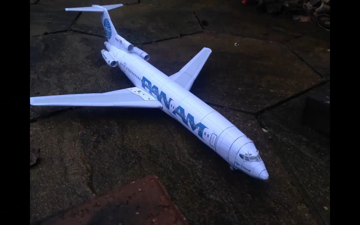波音 727 pan am泛美纸模型制作[lsb holland]