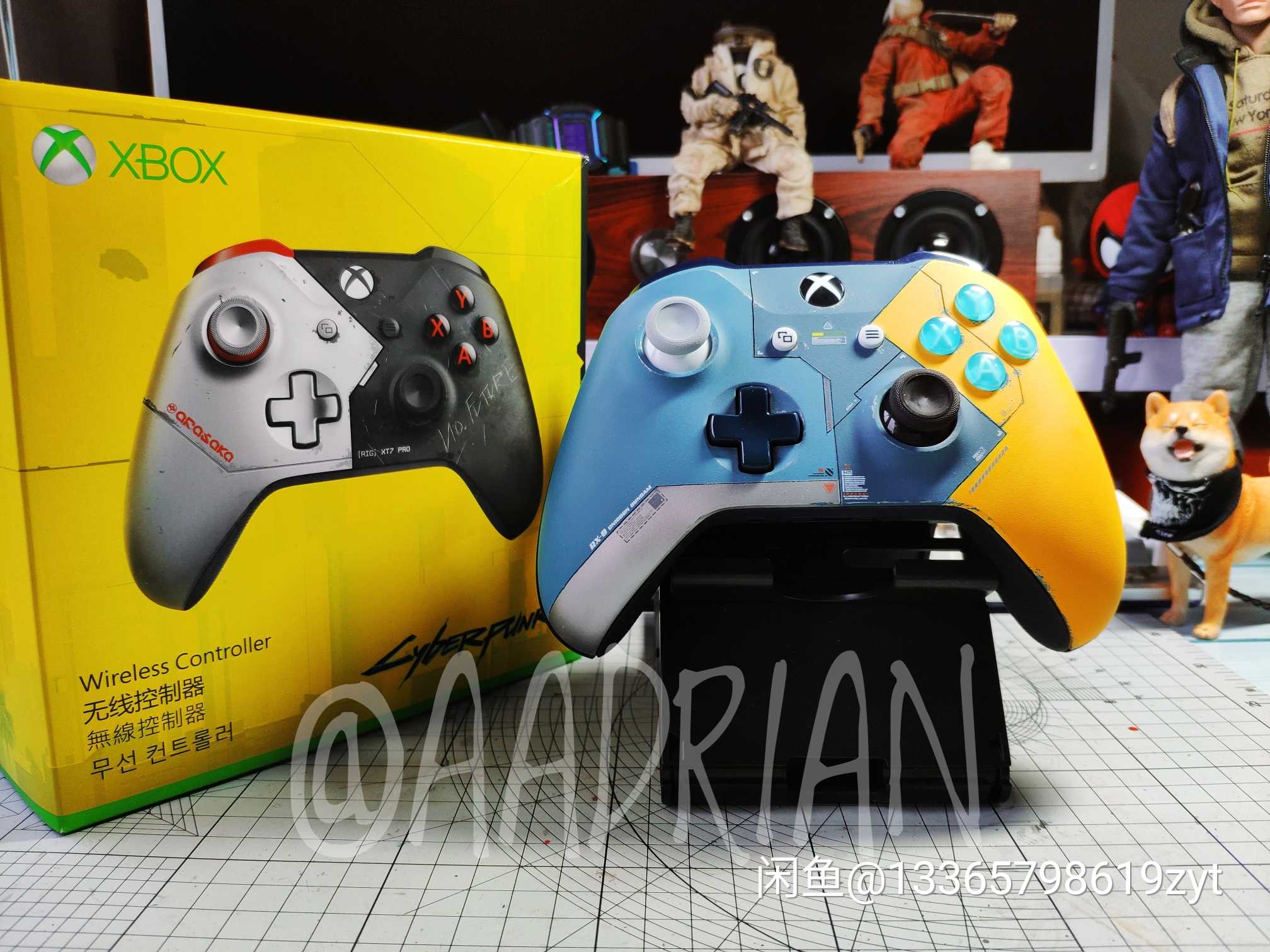 赛博朋克2077自制限定xbox手柄_哔哩哔哩_bilibili