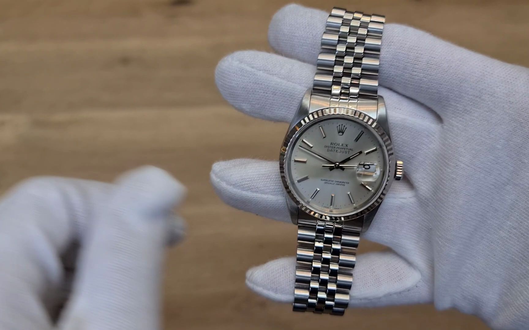 劳力士日志型手表白金外圈16234简单自然美 rolex datejust 16234