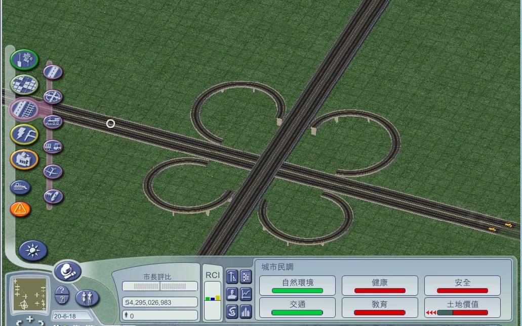 模拟城市4rhw立交教程14四叶立交设计