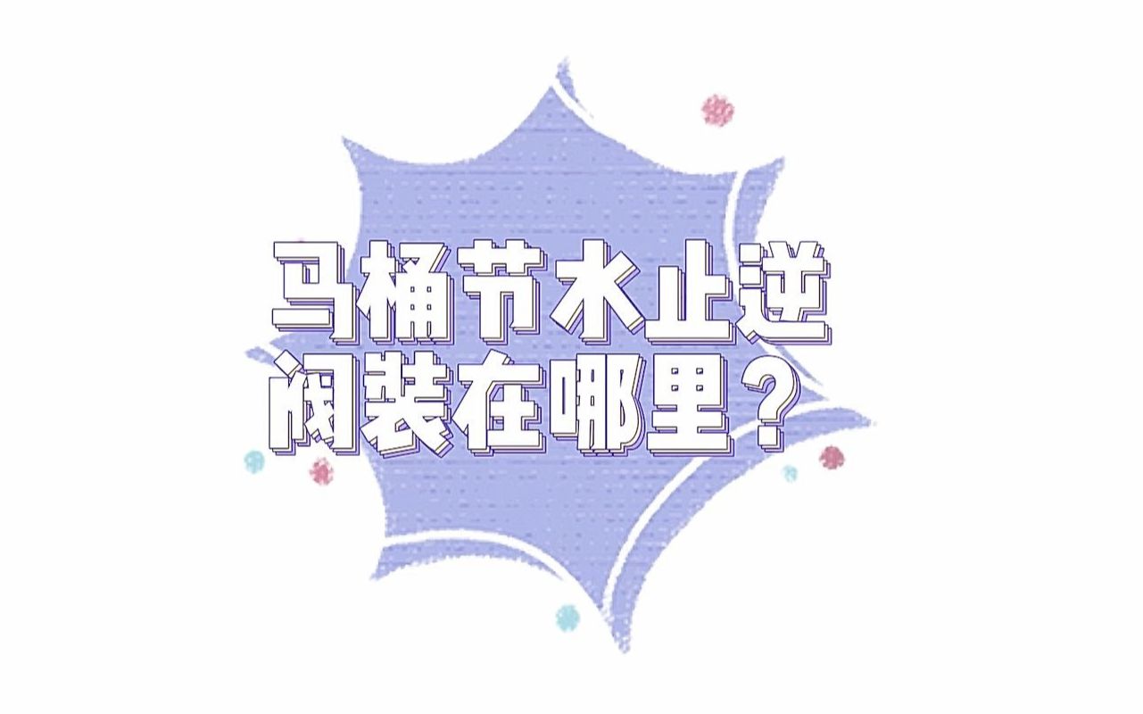 马桶节水止逆阀有必要安装吗?哔哩哔哩bilibili