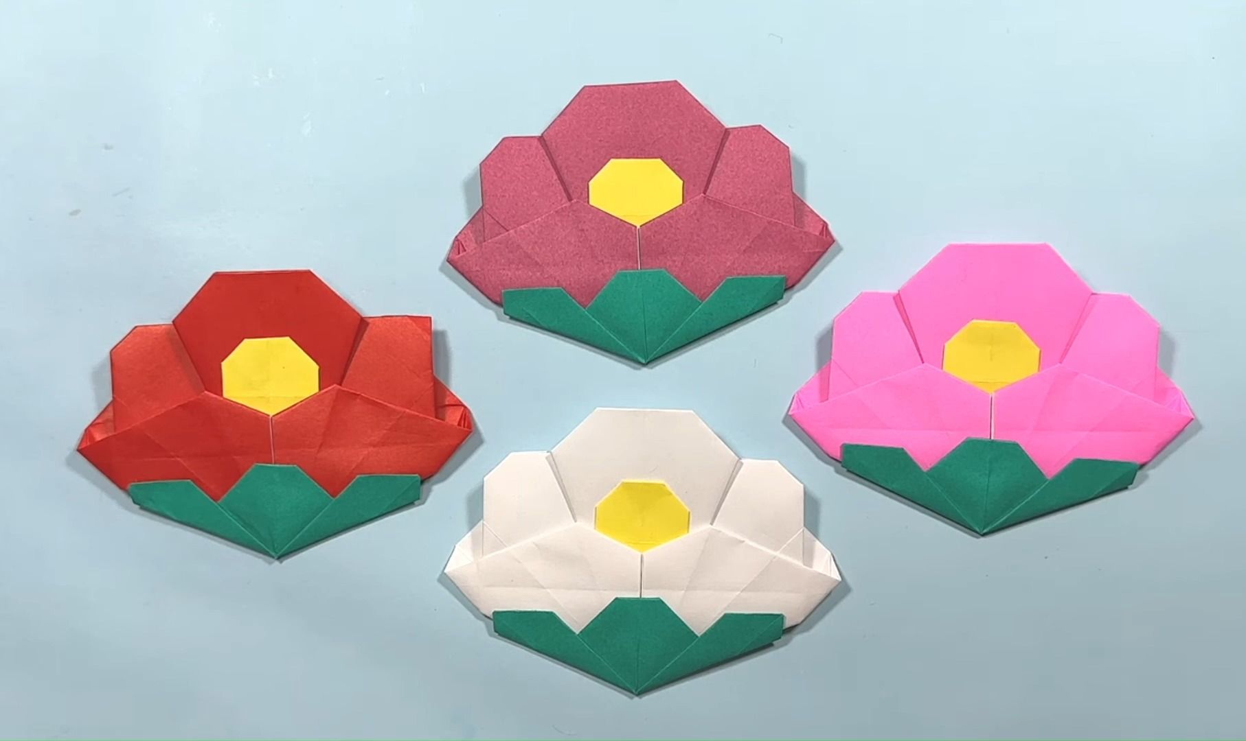 手把手教你折纸山茶花|超详细教程