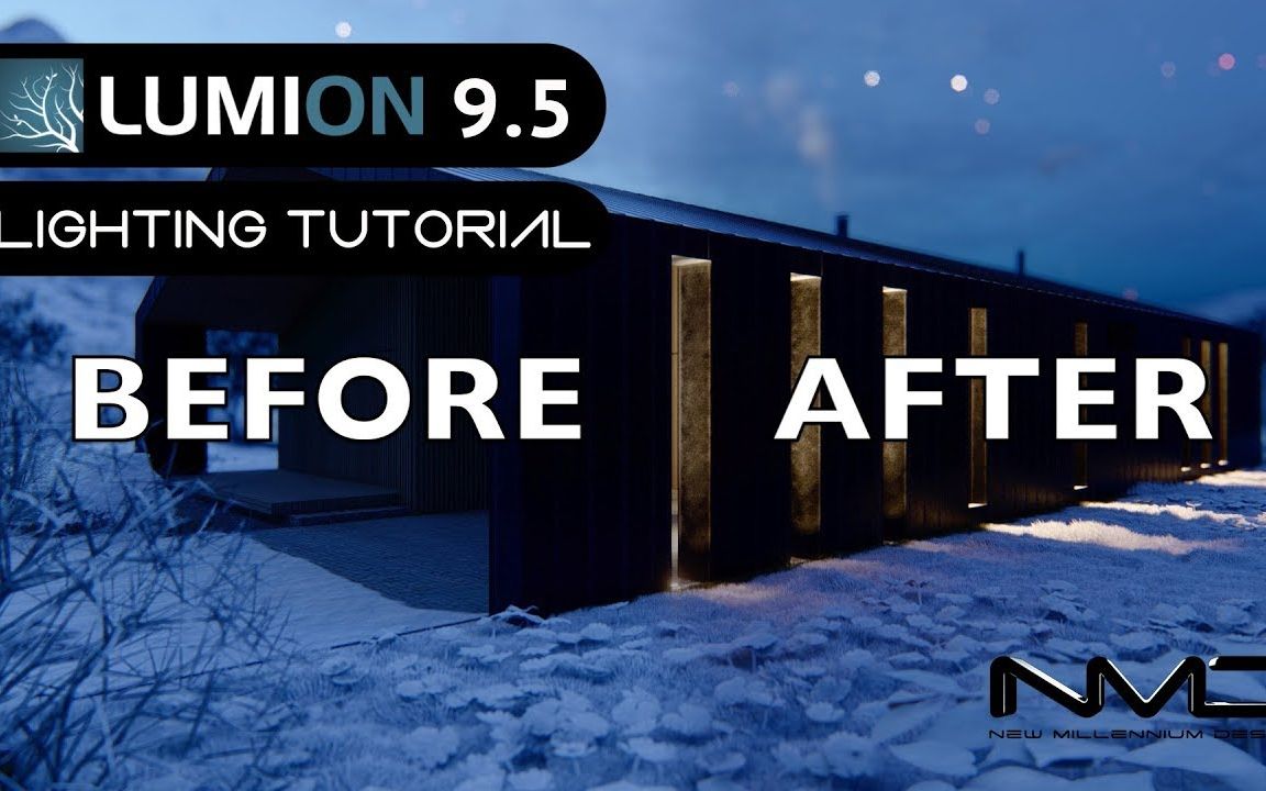 Lumion9.5现代建筑夜景照明设置教程哔哩哔哩bilibili