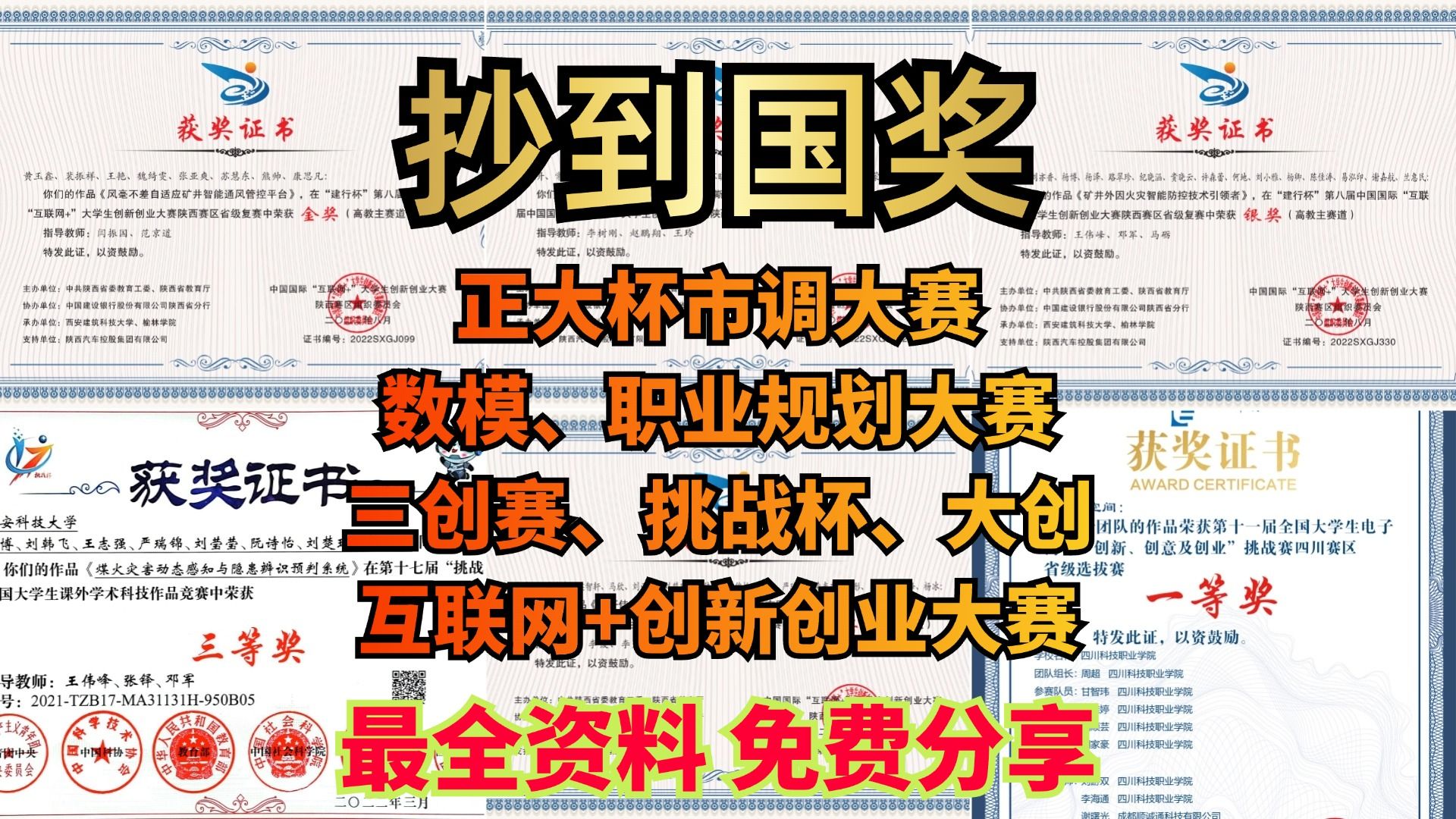 三创赛、挑战杯怎么准备?|互联网+创新创业大赛备赛资料包|备赛资料分享|大学生职业生涯规划大赛备赛资料分分享|正大杯市调大赛备赛资料分享哔哩哔哩...