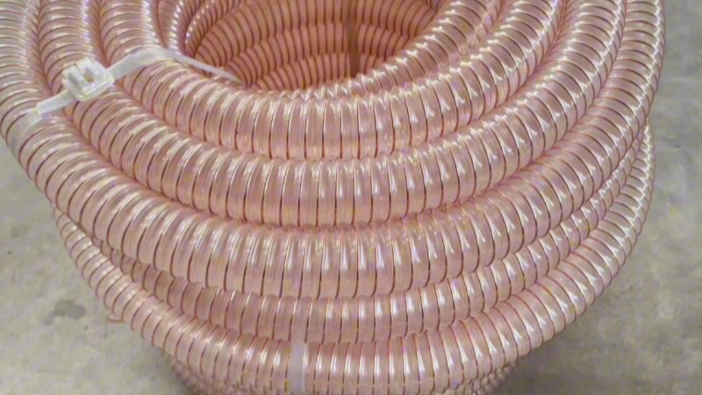 pu镀铜透明钢丝软管吸尘软管除尘软管