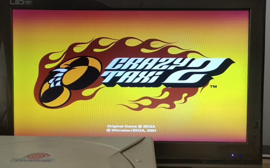 世嘉 dc 疯狂出租车2 接vga 音乐太好听了.