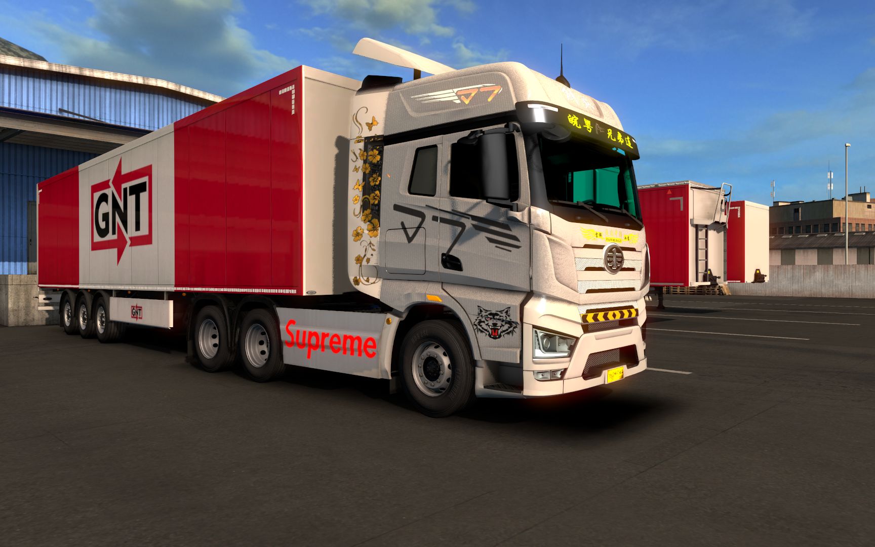 欧卡2-国产车头mod-解放j7拉花版,支持1.36-1.