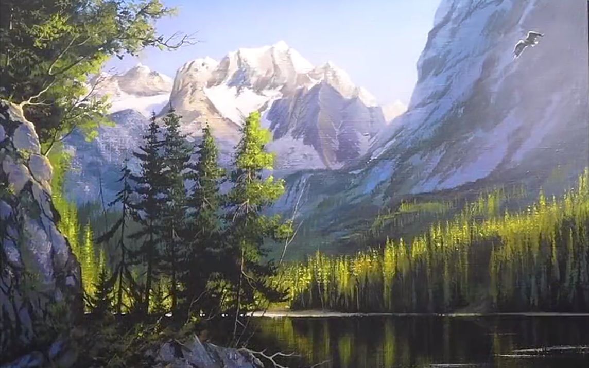 yushkevichviktor写实风景画alpinelake阿尔卑斯之湖