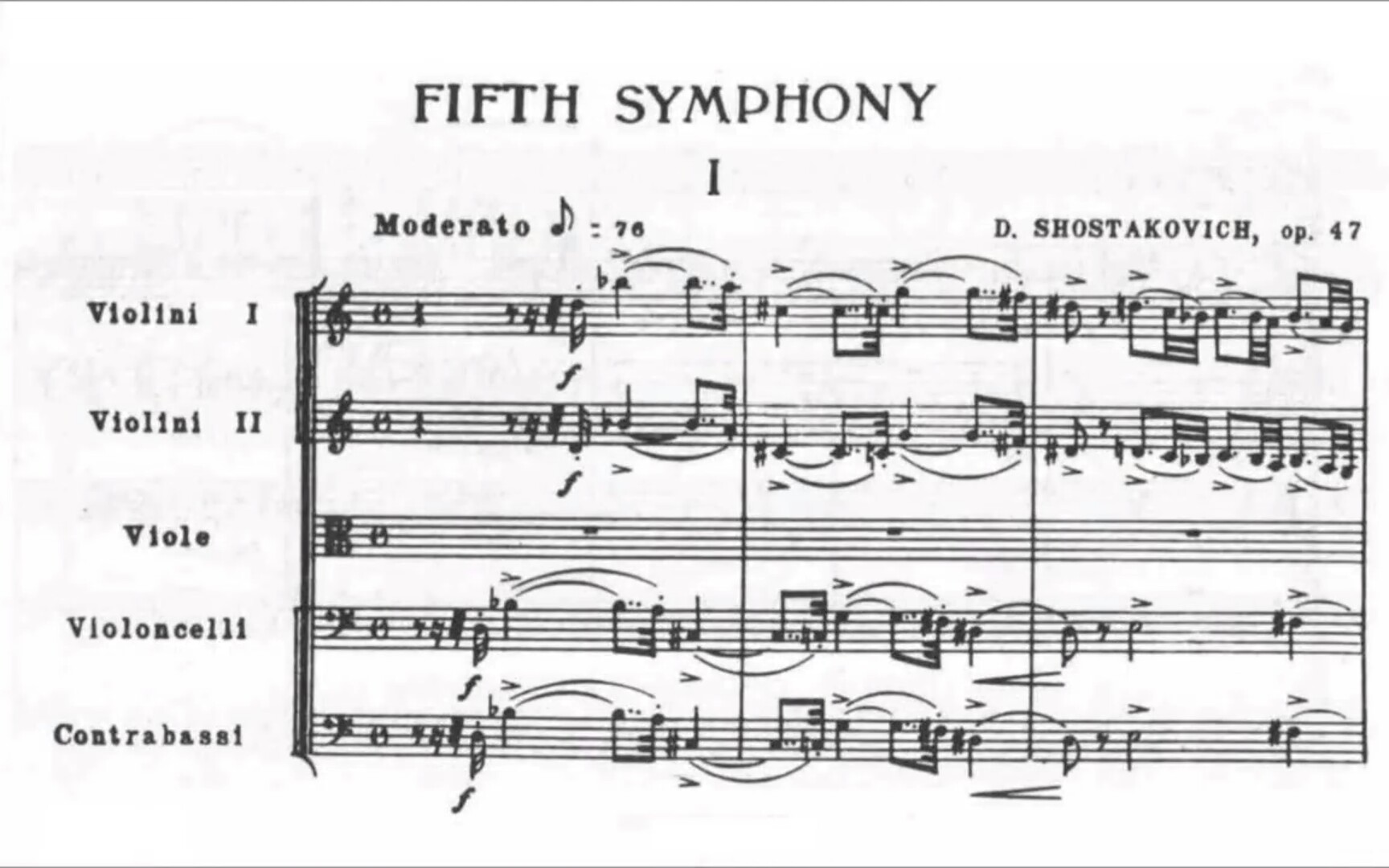 总谱肖斯塔科维奇第五交响曲
