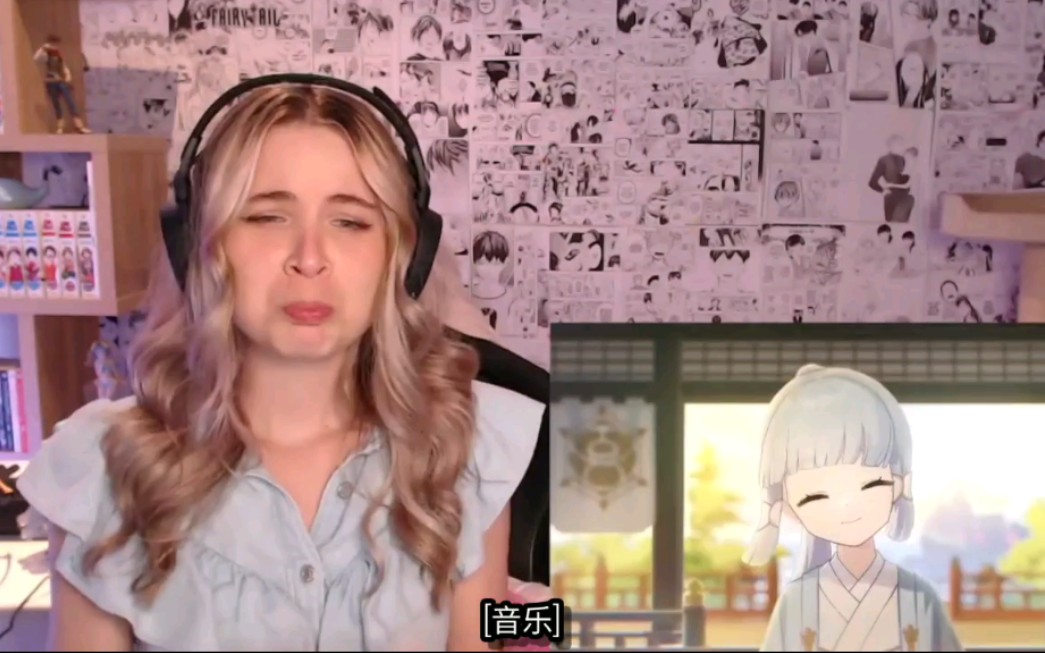 [图]中字：金发美女小姐姐观看《原神》最新PV短片——「雪霁逢椿」reaction