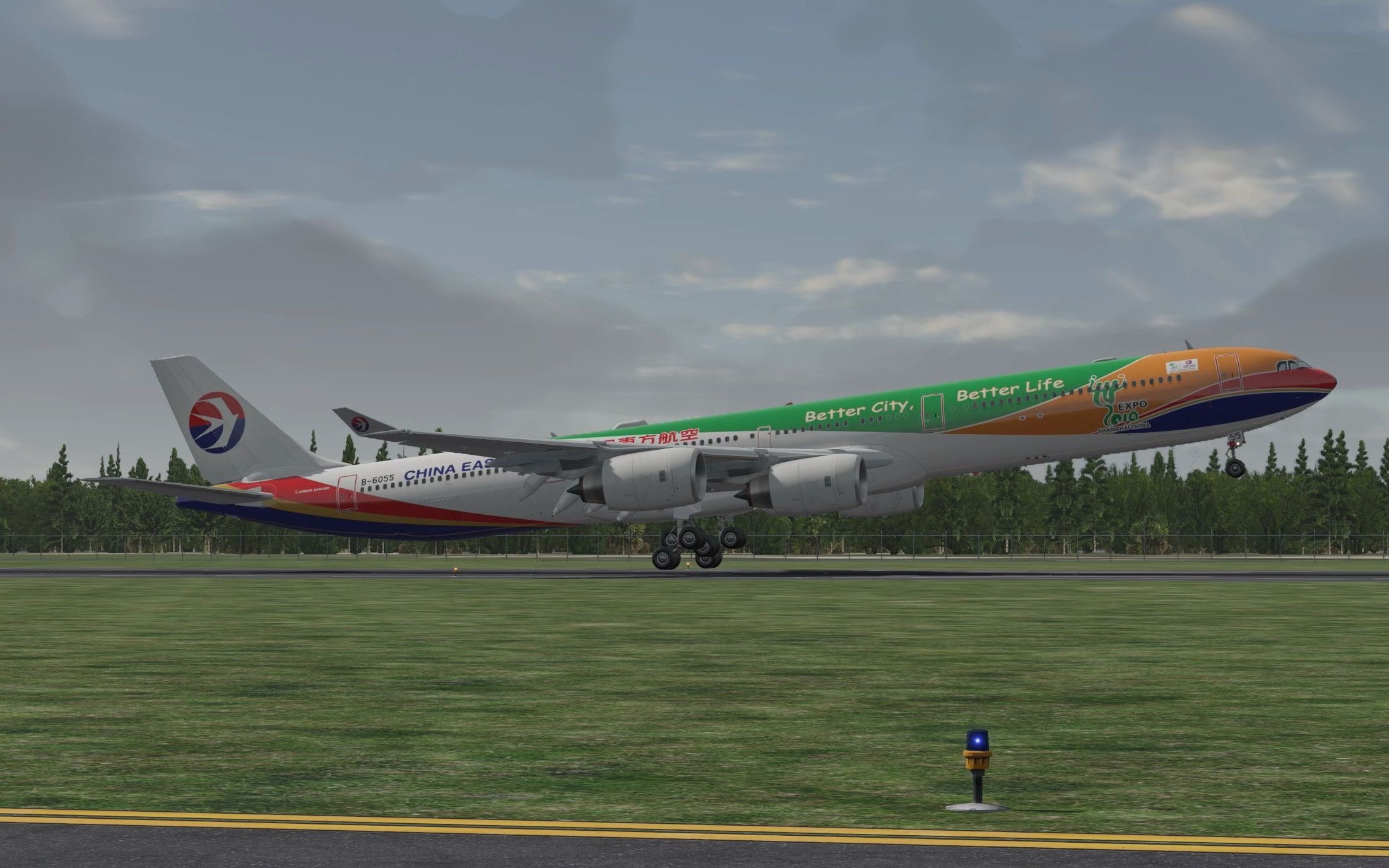 xp11 toliss 東航a340-600 zuuu02l 落地