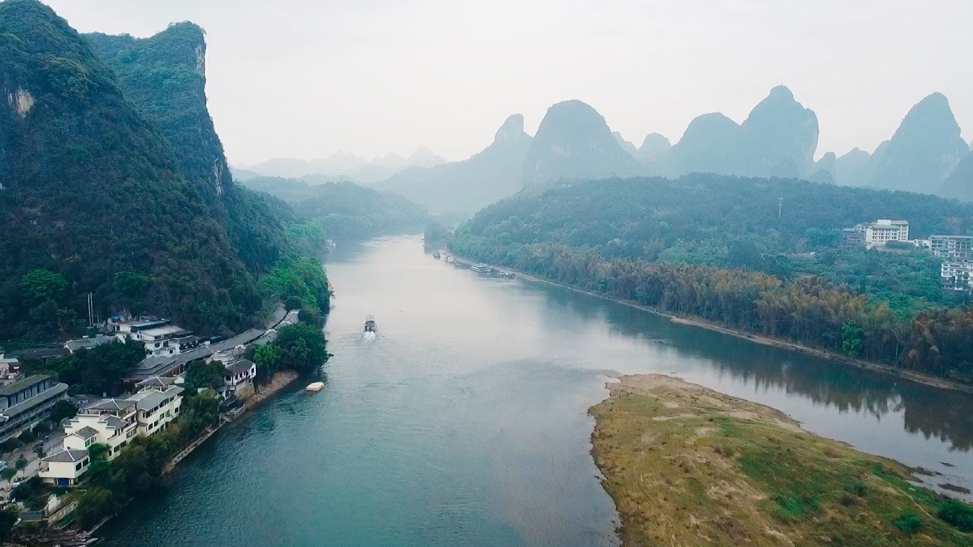 阳朔山水甲桂林,航拍漓江山水