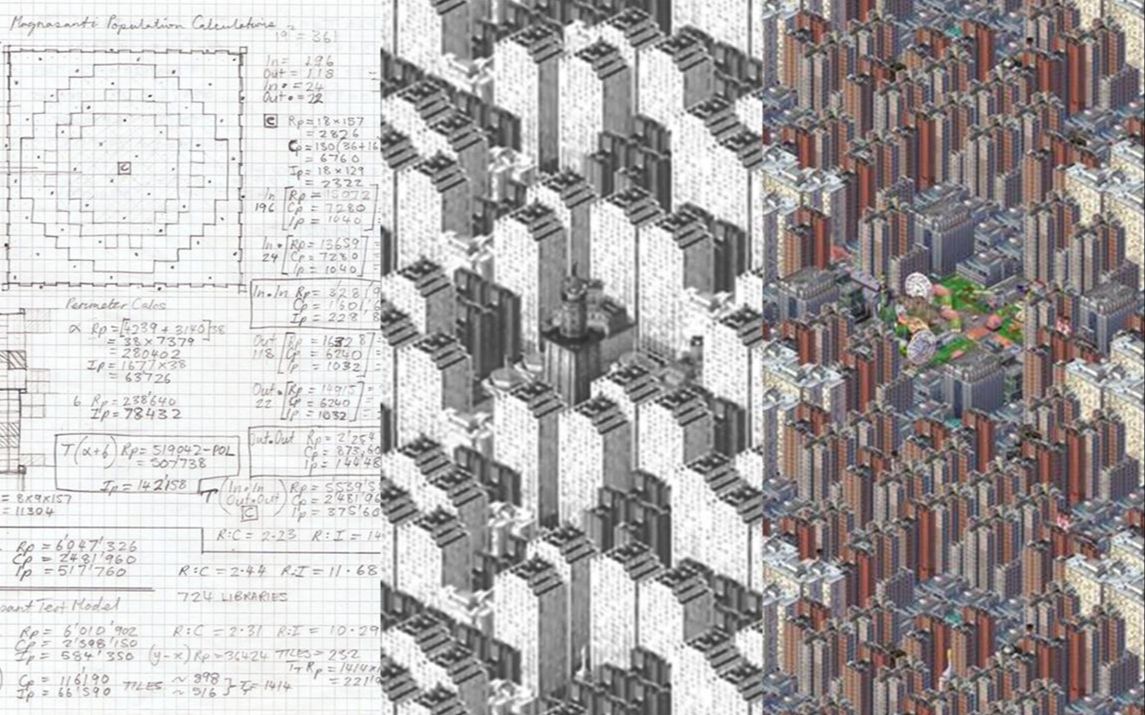 [图]花费4年时间，用模拟城市3000建造的巨型反乌托邦都市