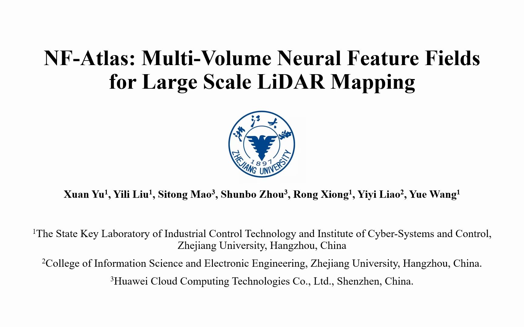 NFAtlas: MultiVolume Neural Feature Fields for Large Scale LiDAR Mapping哔哩哔哩bilibili