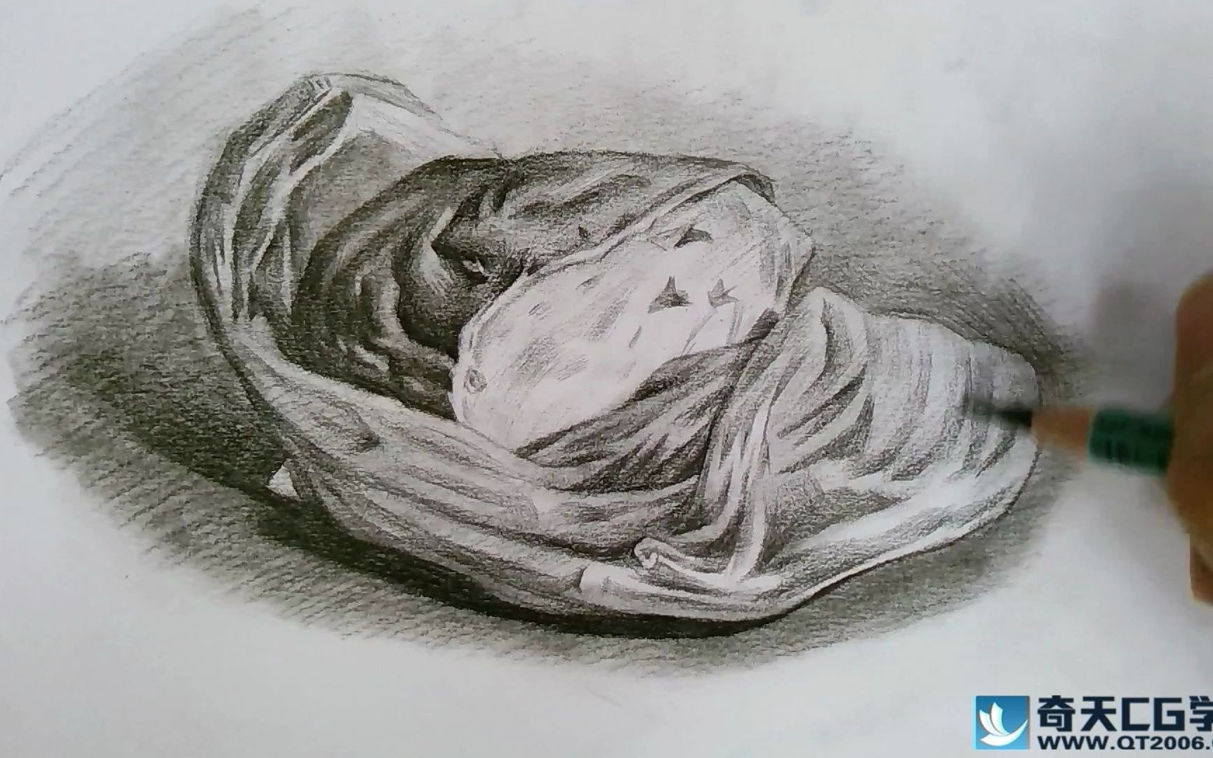 【小白入门】素描入门之静物面包 绘画新手可参考绘制_哔哩哔哩_bili