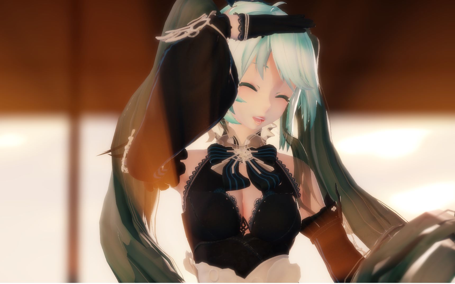 [图]【MMD/初音】勾指起誓 | 日落的时候，你会来看我吗？