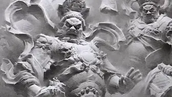 中央美术学院姚治作品，网友称画的最生动的“四大金刚”