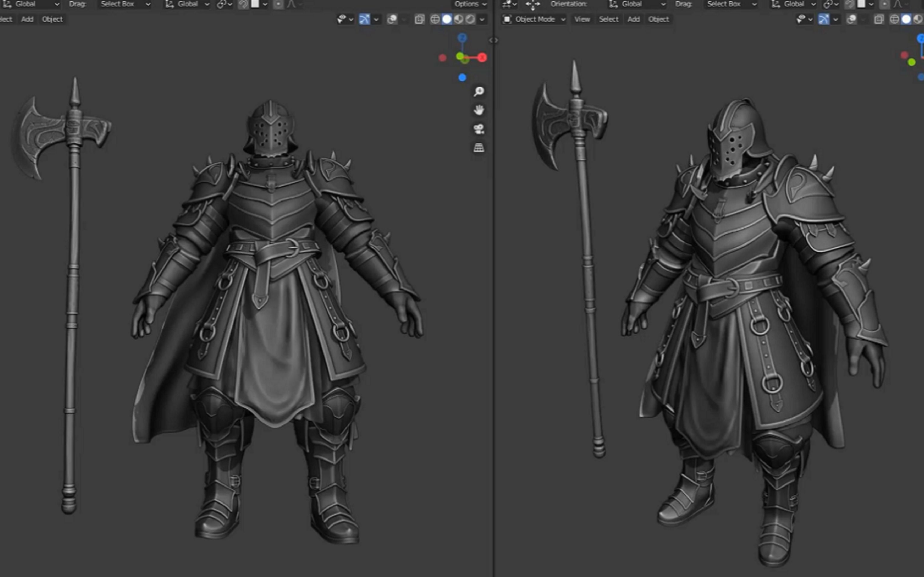 3d建模古老英雄的铠甲兵,建模做出你想要的感觉!_哔哩哔哩_bilibili