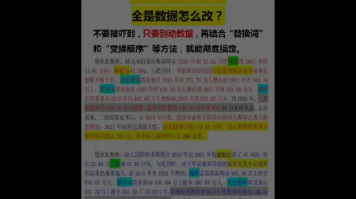 学长告诉你论文数据全部抄袭怎么降低重复率