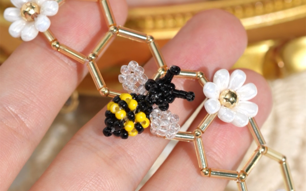 小蜜蜂手链串珠教程