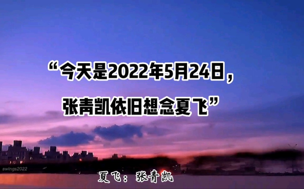 [图]今天是2022年5月24日，张青凯依旧想念夏飞