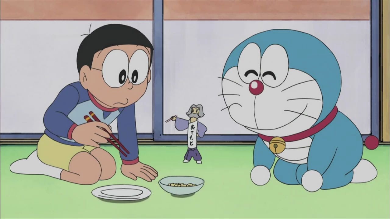 野比大雄:努力学习超级筷子用法,居然赢了胖虎!