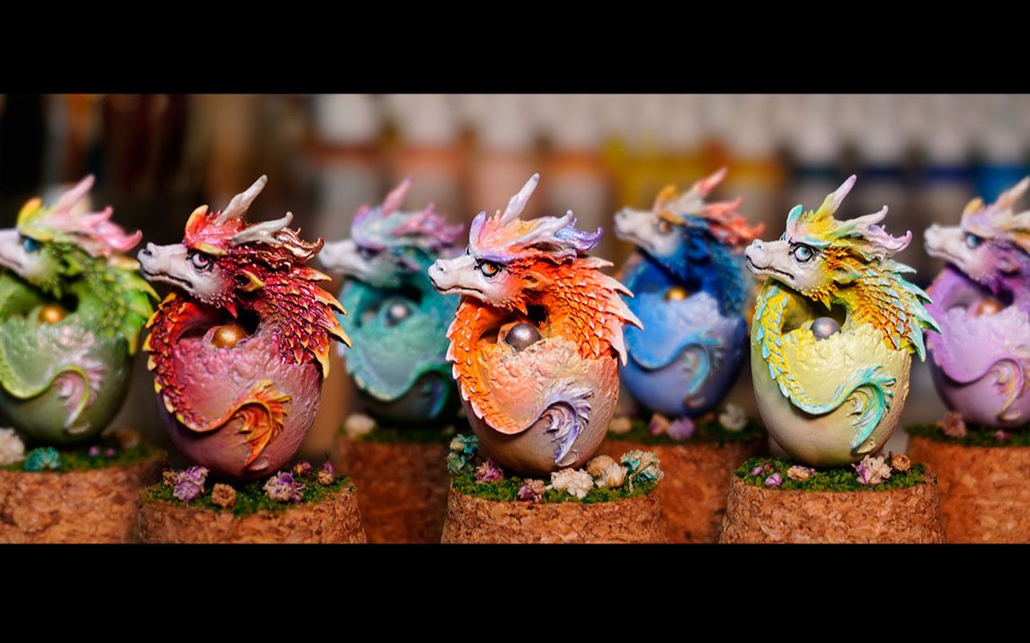 【gk小雕像涂装】—中国龙蛋之彩虹蛋