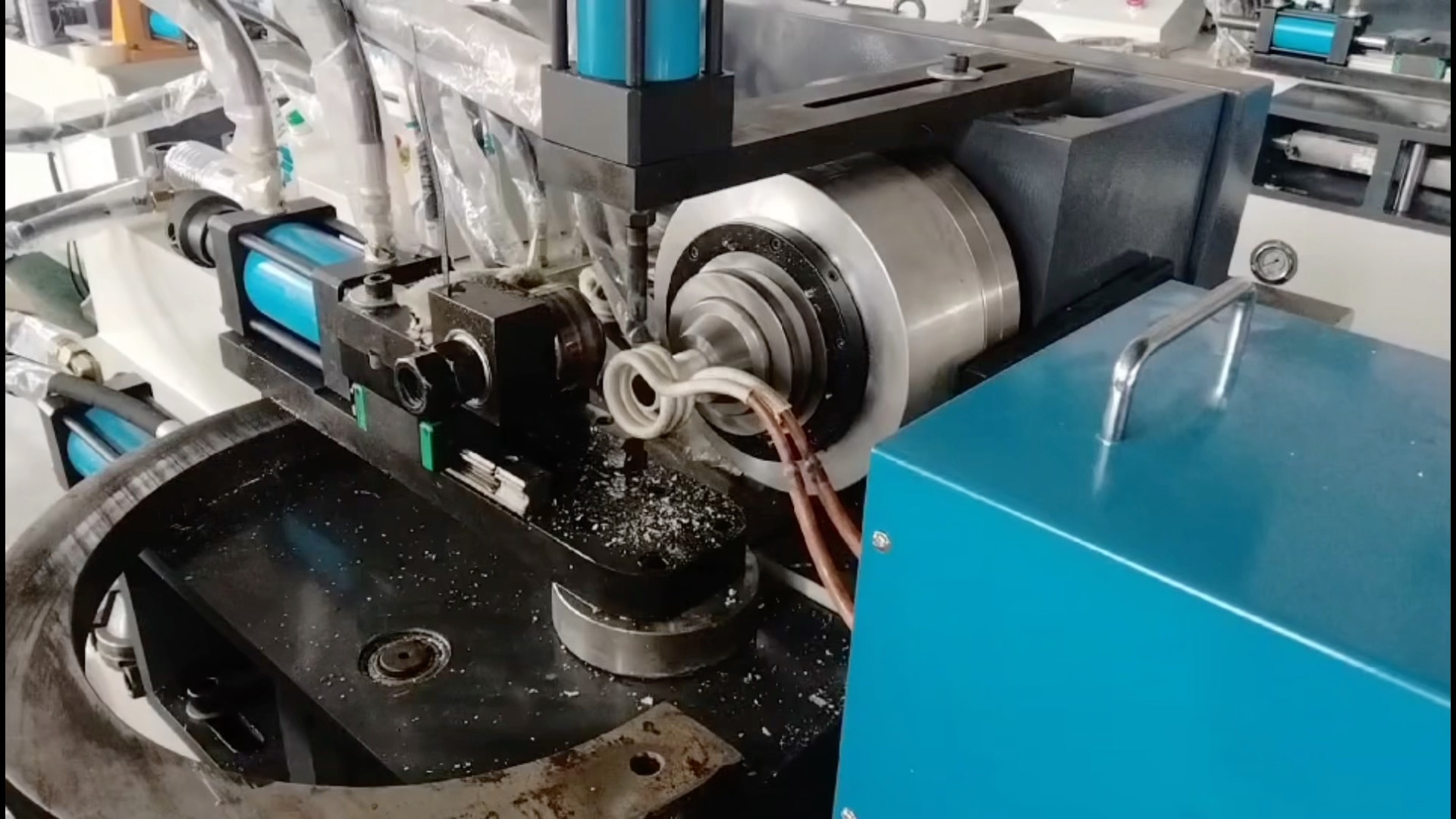 半自动液压封口机金属管材圆管铝管圆头收口机管端封头机