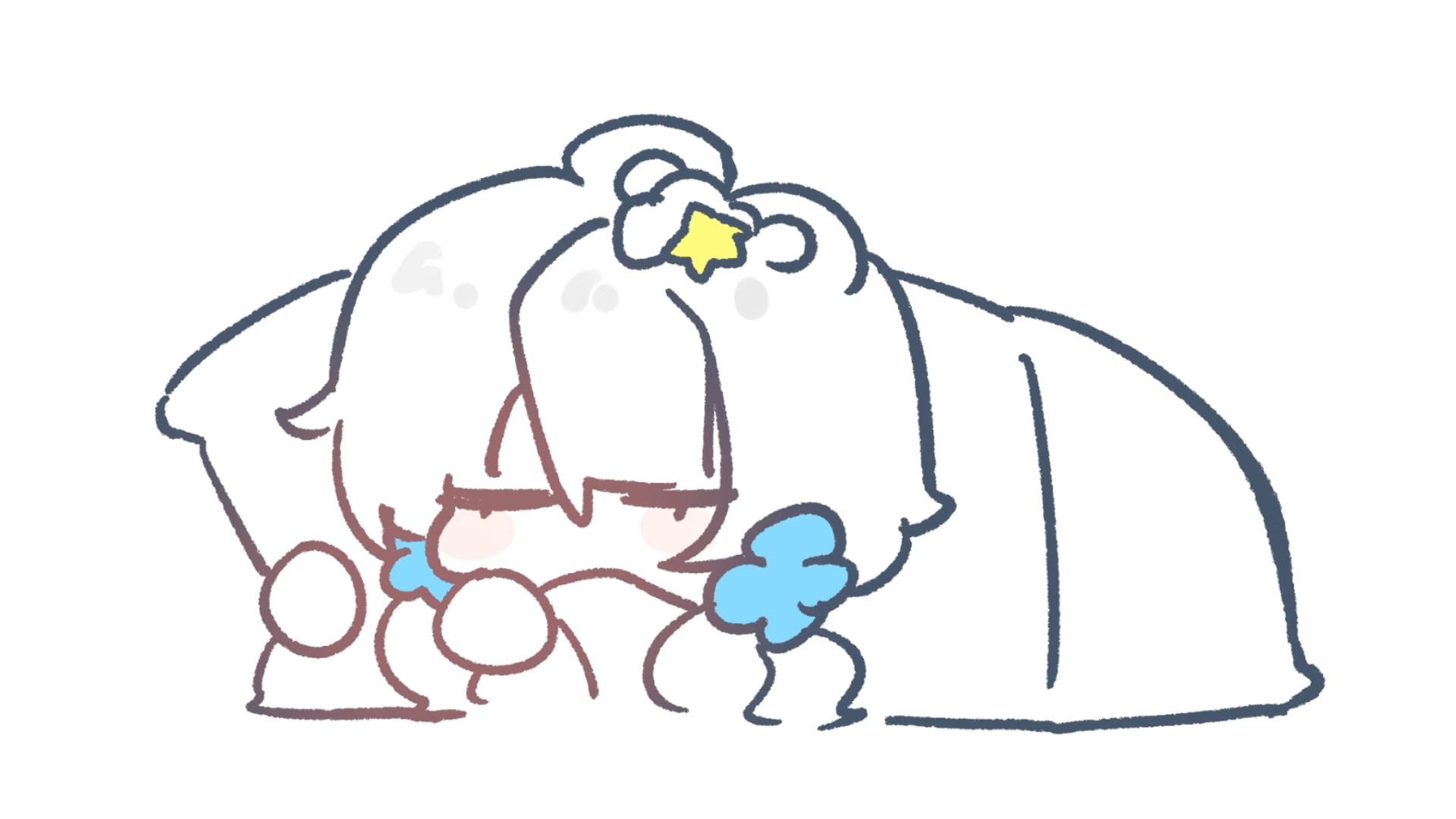 洛天依睡觉四十秒纯享版白日梦1w感谢.单独做了个小动画请吃