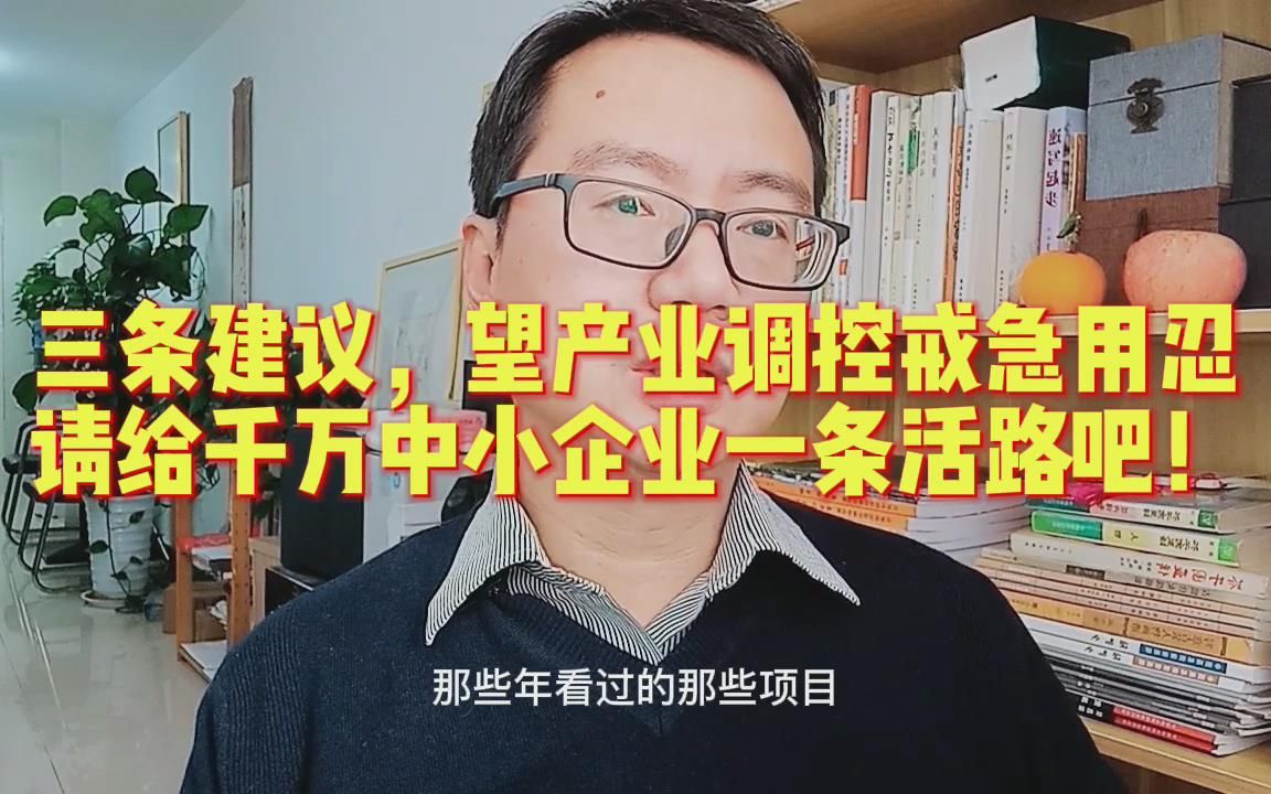 宏观调控宜戒急用忍,事关民生,请给千万中小企业一条活路吧哔哩哔哩bilibili