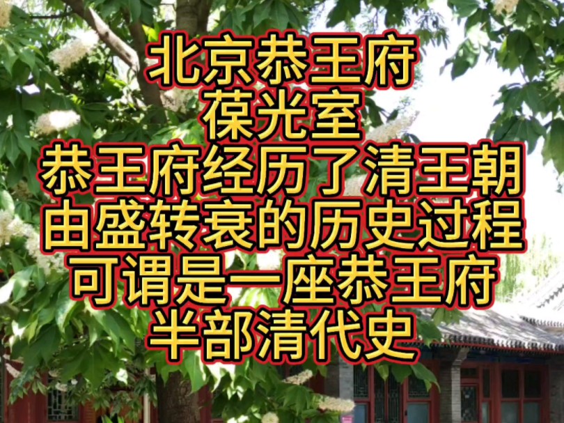 葆光室位于恭王府西路第三进院,正殿五间,东西耳房各三间,是和珅的会客厅.哔哩哔哩bilibili