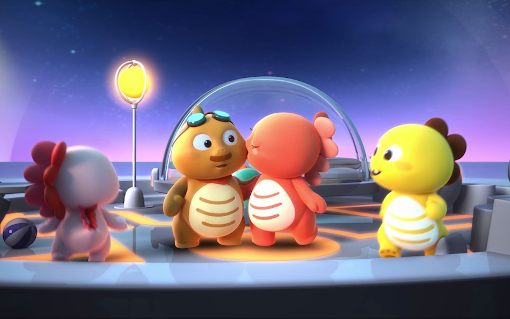 vipkid-dino大电影,这是一只黄色小恐龙陪伴小朋友,一起学习成长,一起