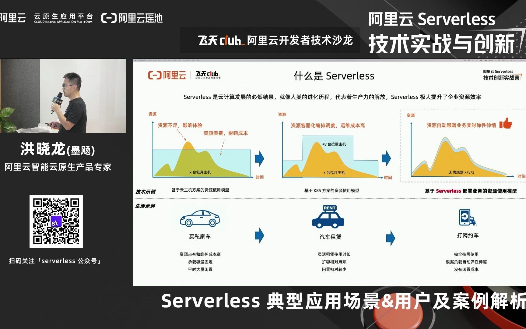 Serverless 典型应用场景&用户及案例解析丨阿里云智能云原生产品专家洪晓龙(墨飏)发表主题演讲哔哩哔哩bilibili