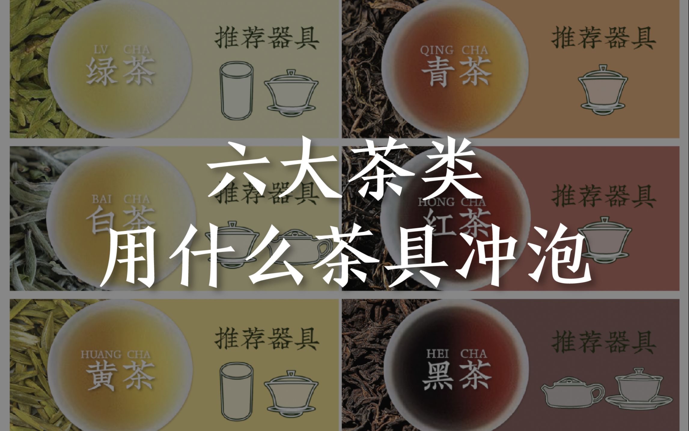 [图]六大茶类用什么茶具冲泡？一次总结清楚，让你泡茶更好喝！