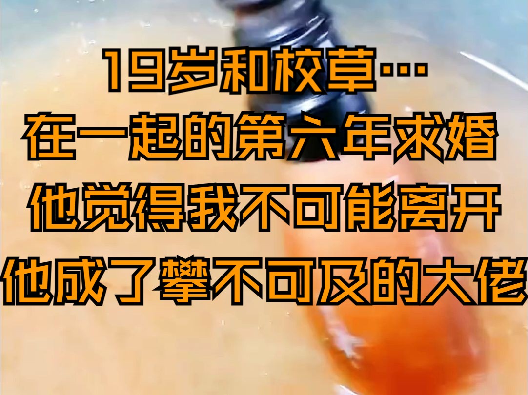 19岁,我和校草偷尝禁果,他胃口不小,出于责任在一起的第六年,他向我求了婚,朋友们都说我永远不可能离开他,直到我不小心听到他和他兄弟的对话…...