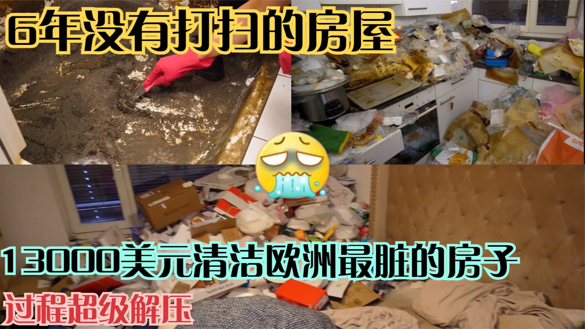 6年没有打扫,13000美元清洁世界最脏的房子,过程超级解压哔哩哔哩bilibili