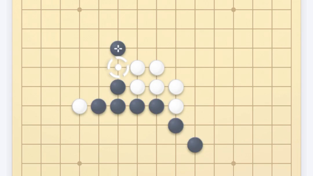 [图]五子棋斜三阵：第六手白棋唯一必胜点