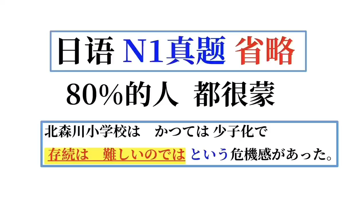 日语N1真题 最强省略(80%的人都不知道省略了啥)哔哩哔哩bilibili