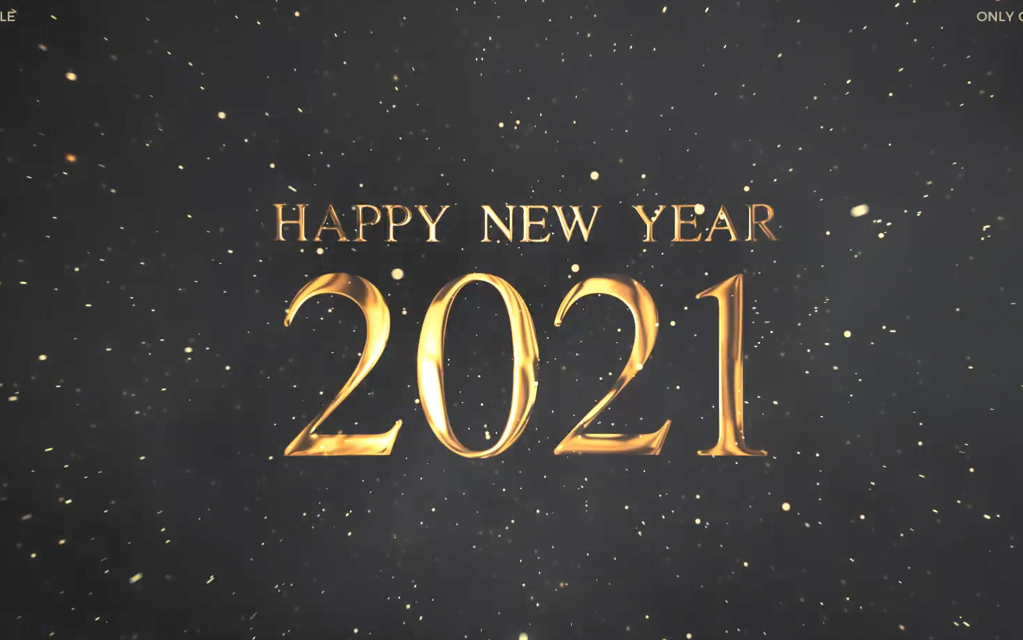 ae模板-金色2021新年倒计时视频模板公司年会倒计时揭幕视频可更换
