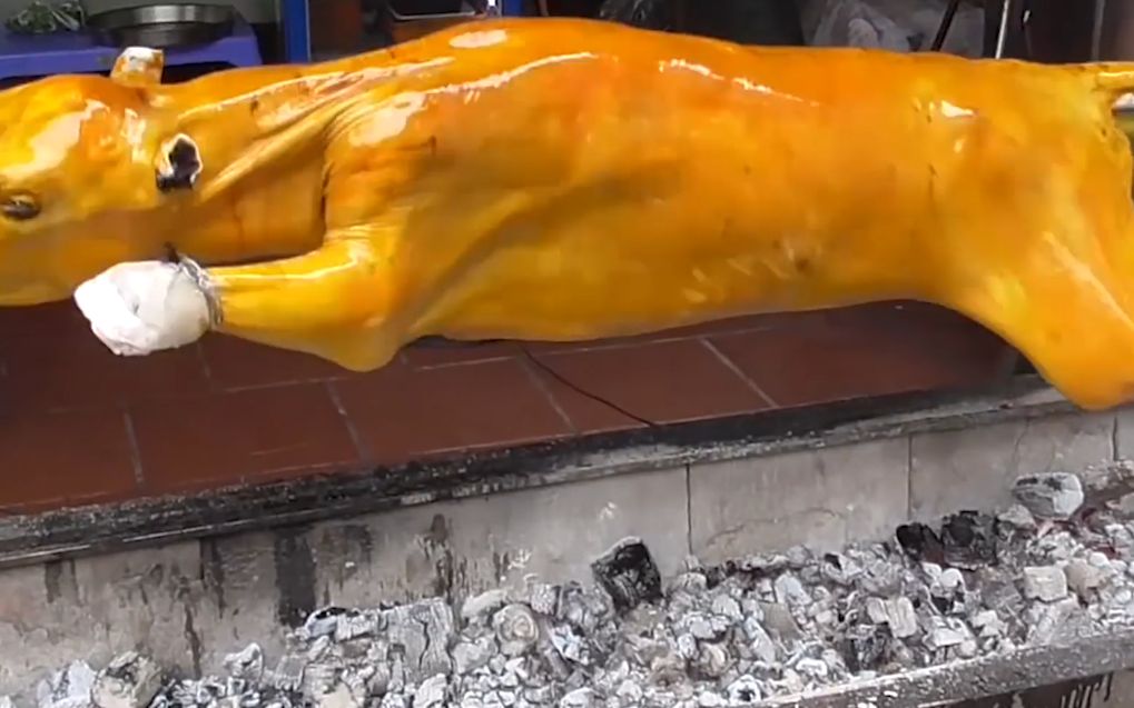 小伙现场制作"烤乳牛",一出炉就被抢空了,去晚了啥都没有了_哔哩哔哩