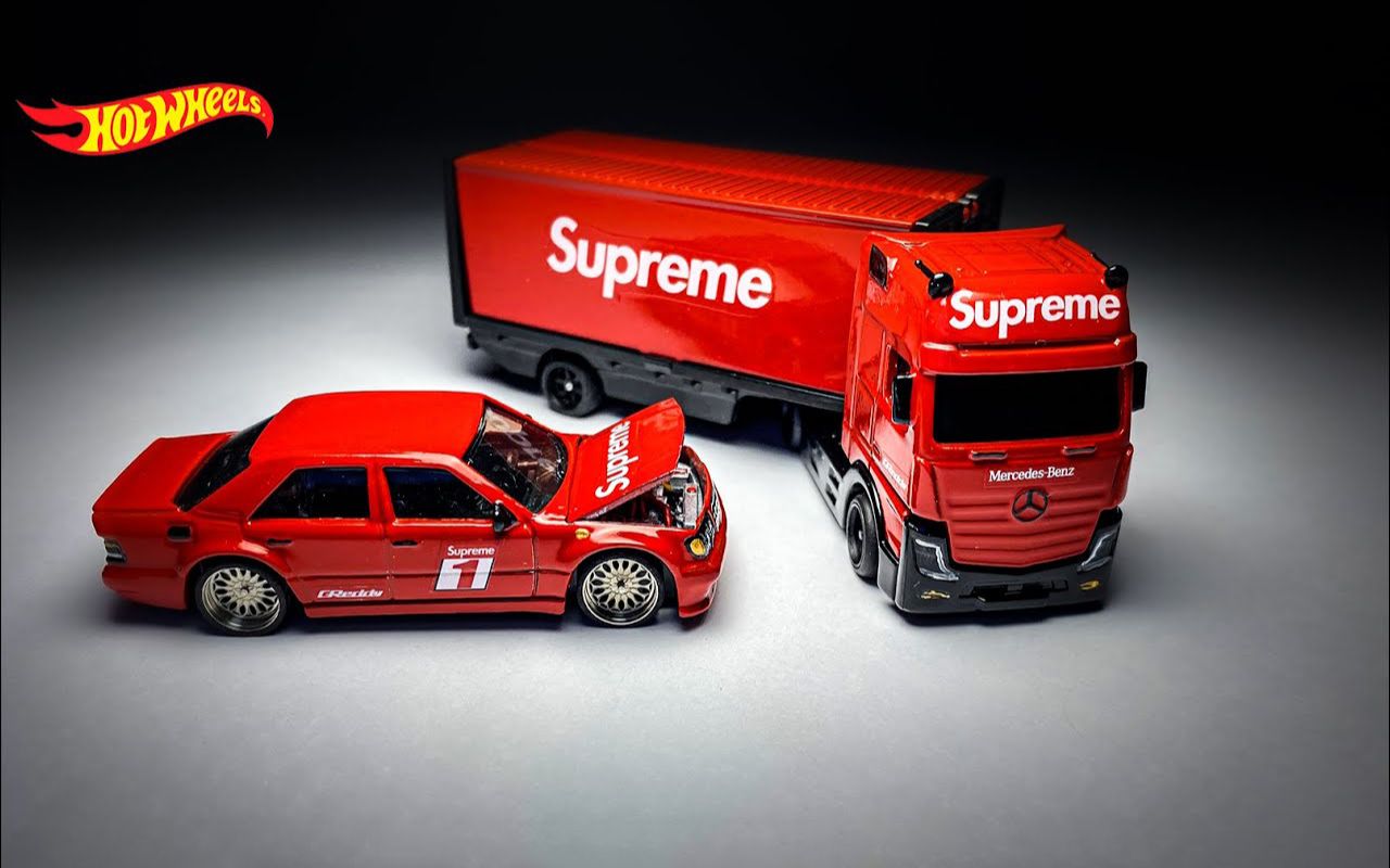 改造风火轮 - supreme 奔驰运输车队套装 mercedes benz