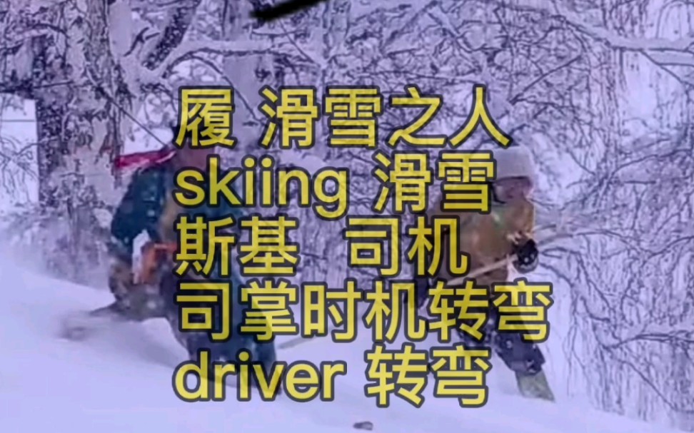 履 滑雪之人 skiing 司机 driver 转弯哔哩哔哩bilibili