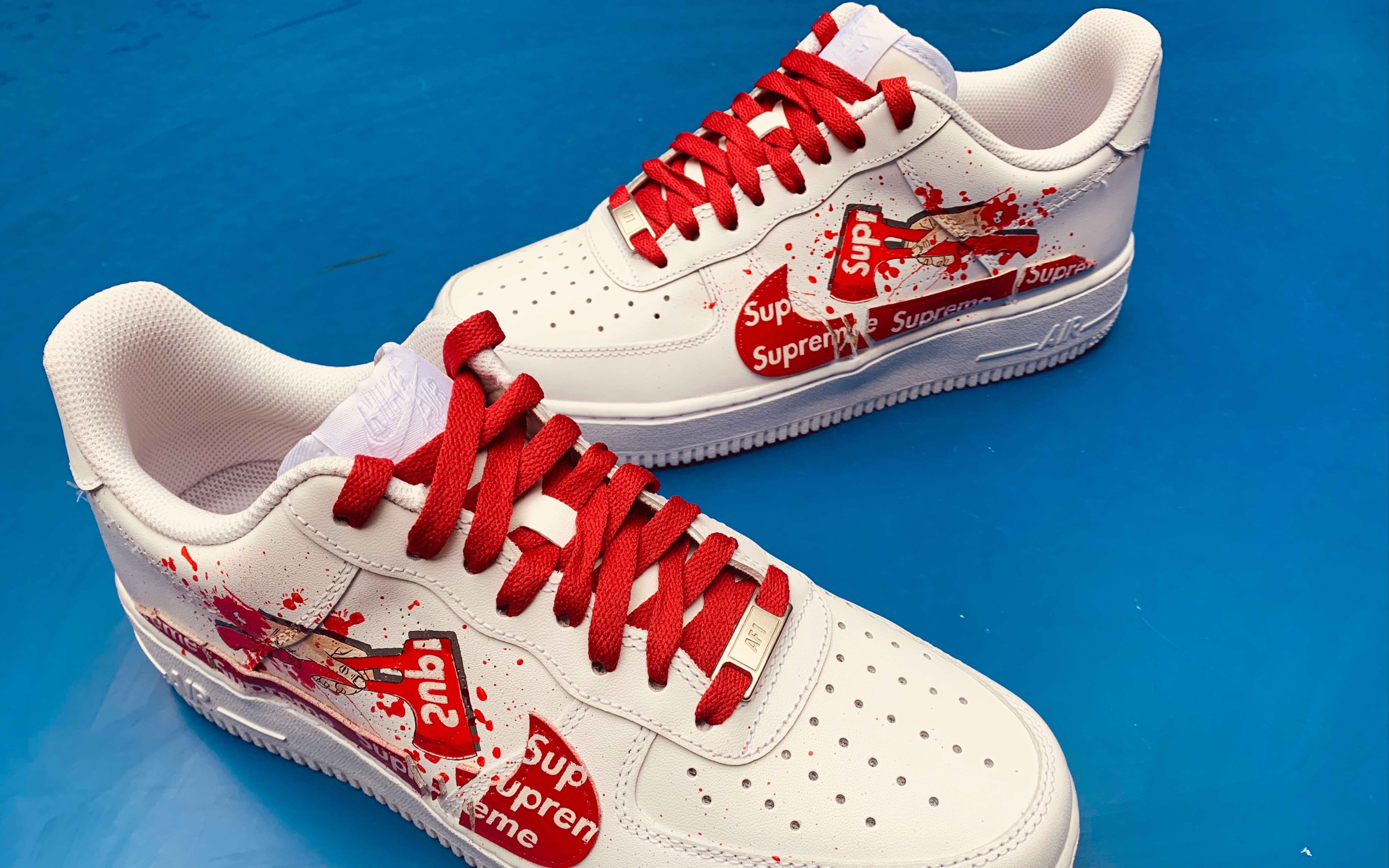 球鞋定制supreme空军一号