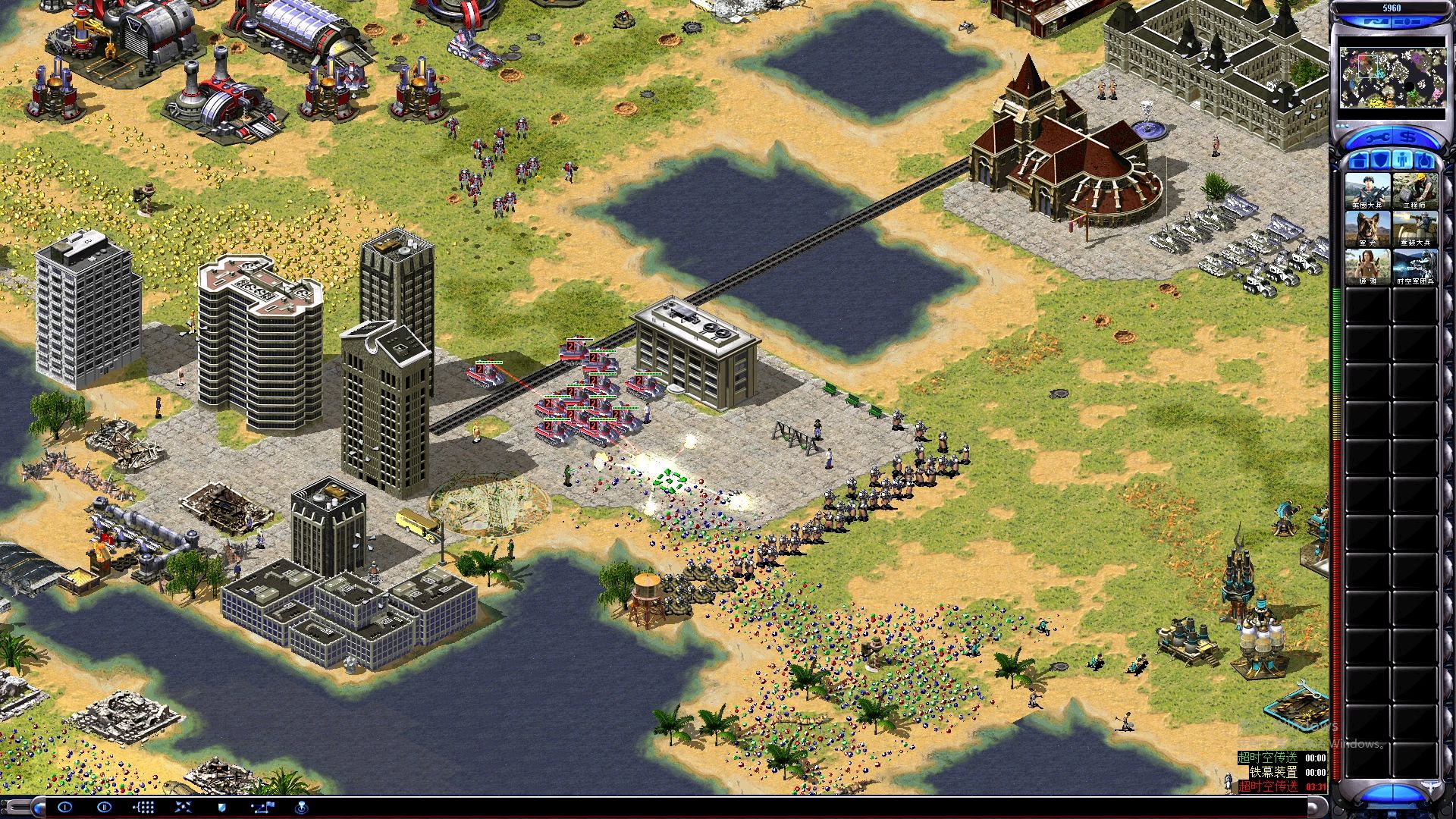 【红色警戒】最抽象的地图,地图上塞满了中立单位!