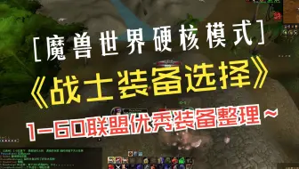 联盟硬核战士1-60级练级装备选择 练级路上容易获取的优秀装备整理 让你的硬核之路一马平川 魔兽世界HC硬核模式，WOW怀旧服一命模式  大家好 今天跟大家整理